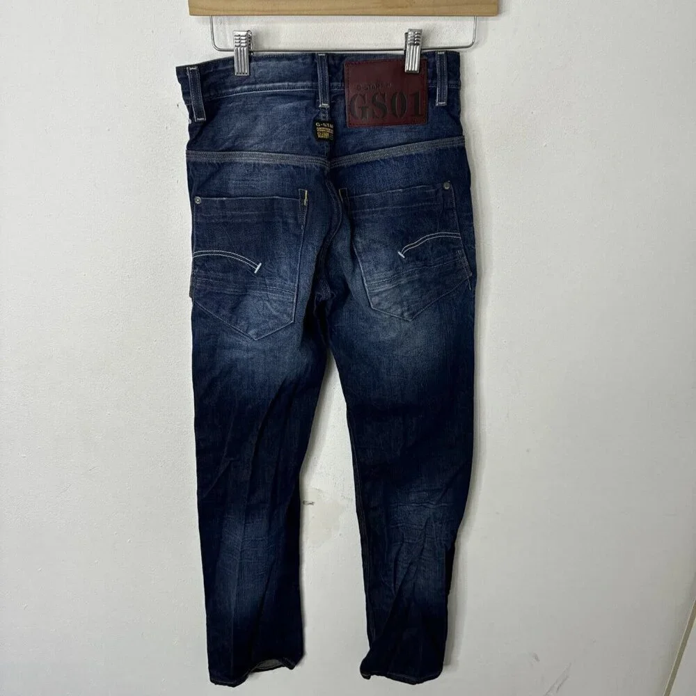 G‎ Star Men 27X32 New Radar Tapered Dark Wash Blue Jeans GS01 3301 100% Cotton